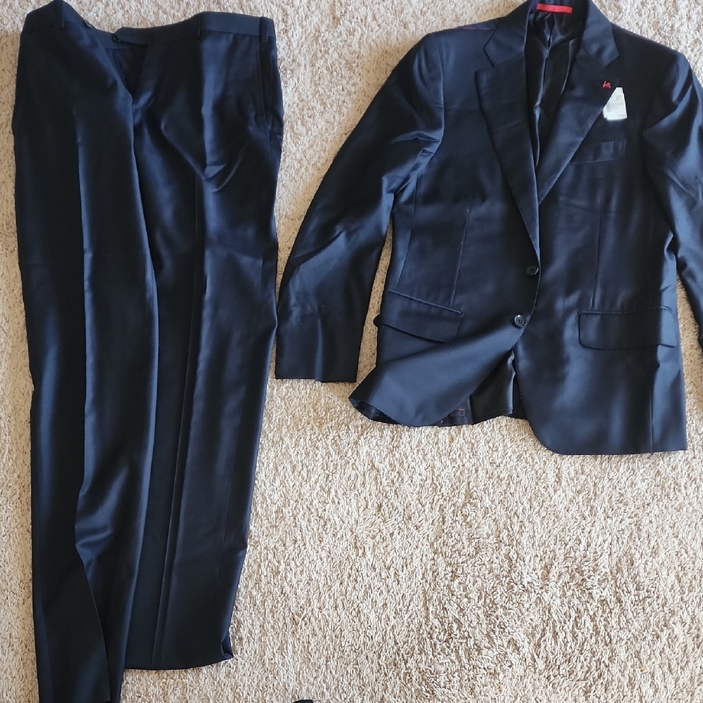 Isaia Navy Blue Suiy - Picture 4 of 7